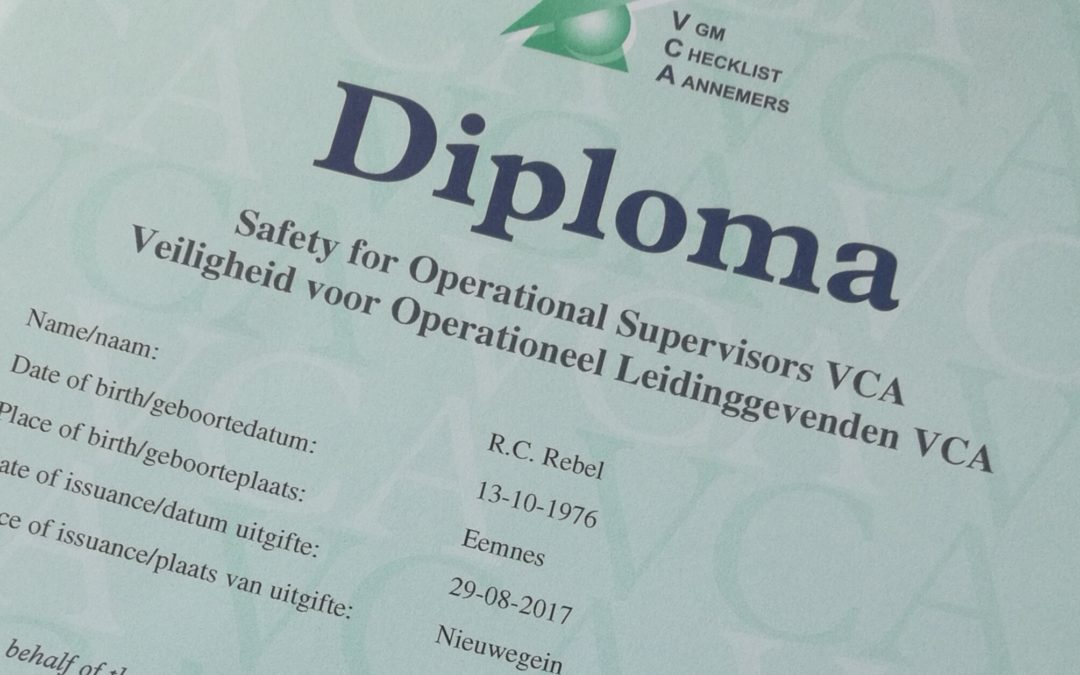 Nieuwe VCA certificering